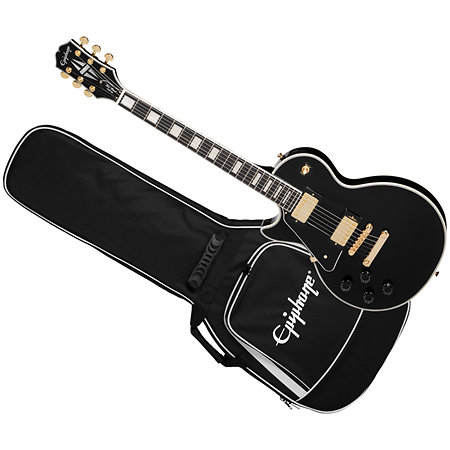 Epiphone Les Paul Lefty Custom Ebony Gaucher + Housse