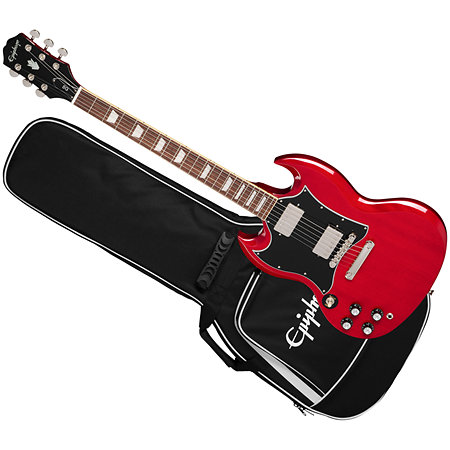 Epiphone SG Standard Lefty Cherry Gaucher + Housse