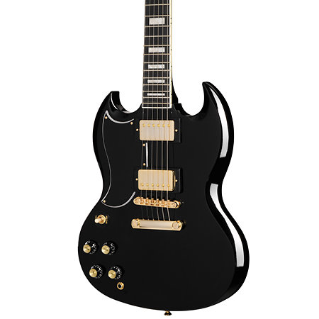 SG Custom Lefty Ebony Gaucher + Housse Epiphone