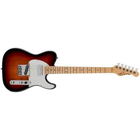 G&L Fullerton Deluxe ASAT Classic Bluesboy 3-Tone Sunburst Touche Érable