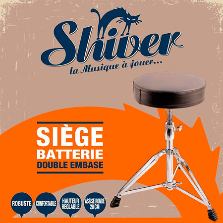 Shiver Siège batteur double embase