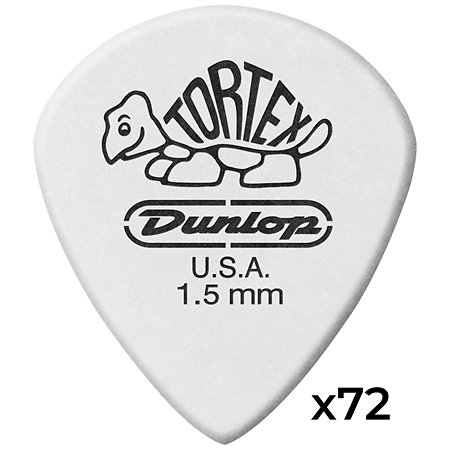 Dunlop 478R150 Tortex White Jazz III 1,50 mm Sachet de 72