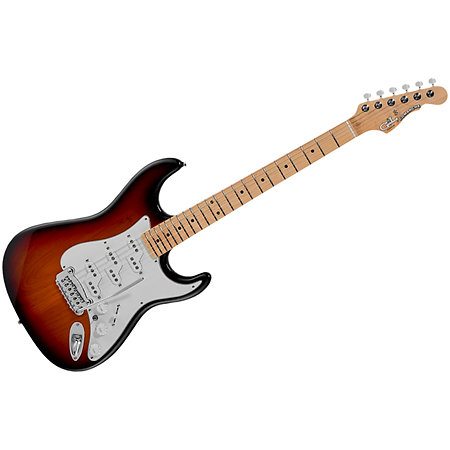 G&L Fullerton Deluxe Comanche 3-Tone Sunburst Touche Érable