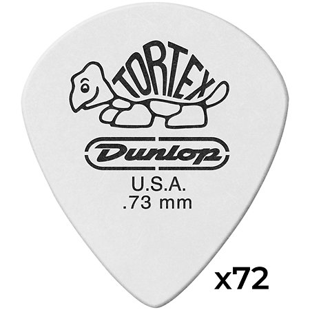 Dunlop 478R73 Tortex White Jazz III 0,73 mm Sachet de 72