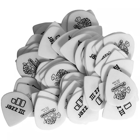 478R73 Tortex White Jazz III 0,73 mm Sachet de 72 Dunlop