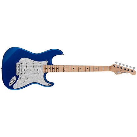 G&L Fullerton Deluxe Comanche Midnight Blue Metallic Touche Érable