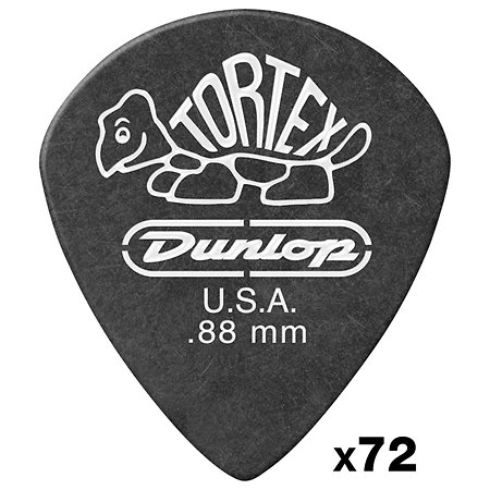 Dunlop 482R088 Tortex Pitch Black Jazz III 0,88 mm Sachet de 72