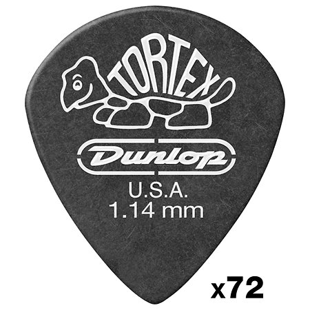 Dunlop 482R114 Tortex Pitch Black Jazz III 1,14 mm Sachet de 72