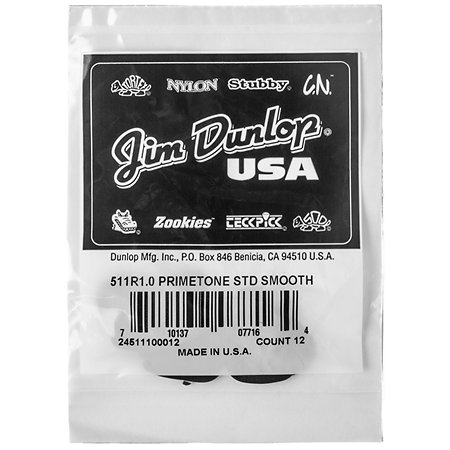 511R100 Primetone Standard Smooth 1,00 mm Sachet de 12 Dunlop