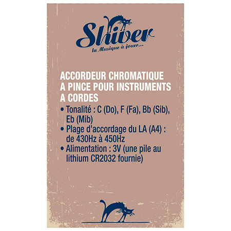 Accordeur chromatique à pince Noir Shiver