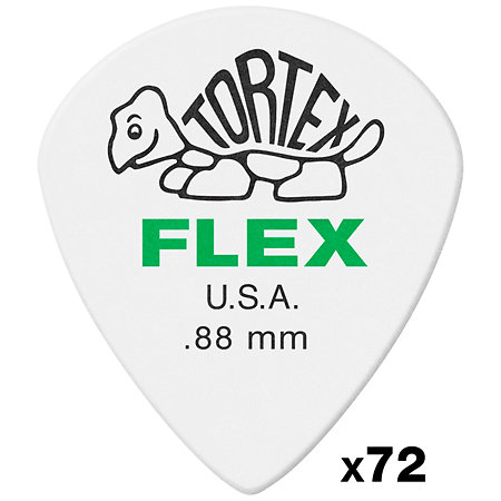 Dunlop 466R088 Tortex Flex Jazz III XL 0,88 mm Sachet de 72