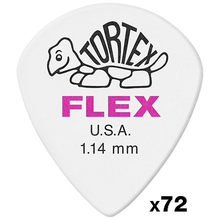 Dunlop 466R114 Tortex Flex Jazz III XL 1,14 mm Sachet de 72