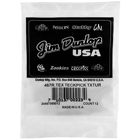 467RTEX Teckpick Standard Textured Sachet de 12 Dunlop