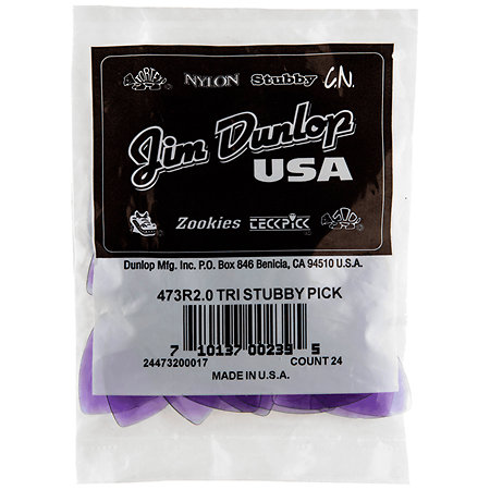 473R20 Tri Stubby 2.00 mm Sachet de 24 Dunlop