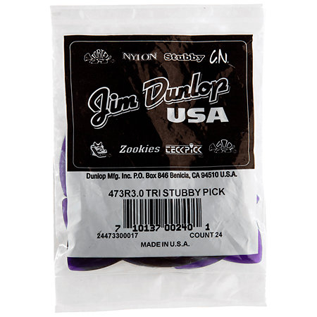 473R30 Tri Stubby 3.00 mm Sachet de 24 Dunlop