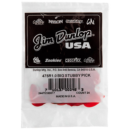475R1 Big Stubby 1,00 mm Sachet de 24 Dunlop