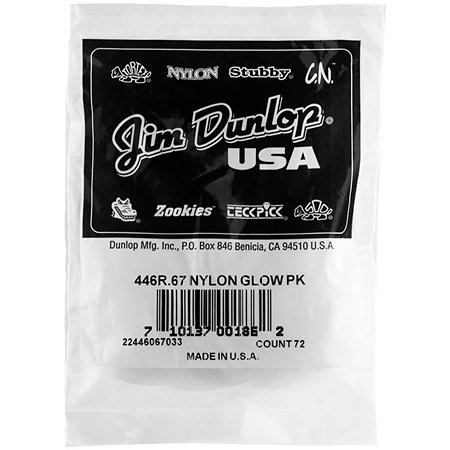 446R67 Nylon Glow Midi 0,67 mm Sachet de 72 Dunlop