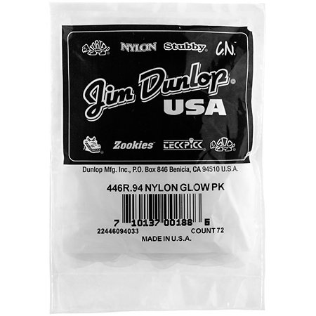 446R94 Nylon Glow Midi 0,94 mm Sachet de 72 Dunlop