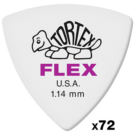 Dunlop 456R114 Tortex Flex Triangle 1,14 mm Sachet de 72