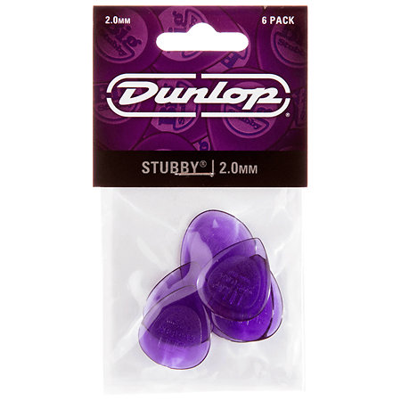474P200 Stubby Jazz 2,00 mm Sachet de 6 Dunlop
