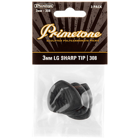 477P308 Primetone Classic Large Sharp Tip 3,00 mm Sachet de 3 Dunlop