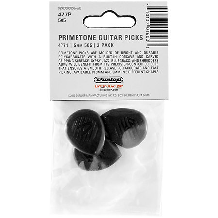 477P505 Classic Sharp Tip 5,00 mm Sachet de 3 Dunlop