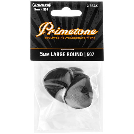 477P507 Primetone Classic Large Round Tip 5,00 mm Sachet de 3 Dunlop