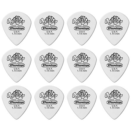 Dunlop 478P114 Tortex White Jazz III 1,14 mm Sachet de 12