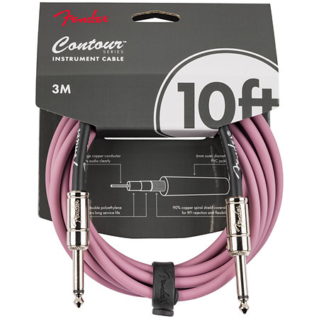 Contour Series Instrument Cable, 3m, Burgundy Mist Fender
