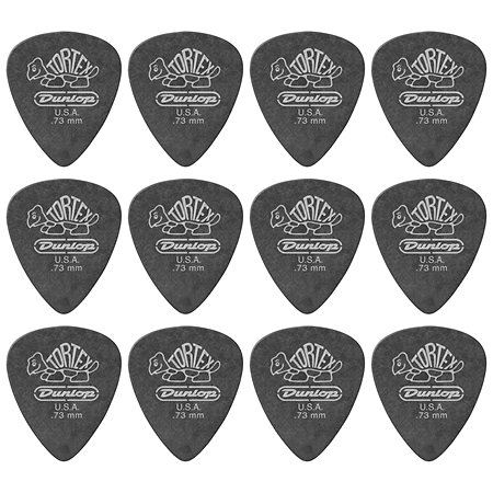Dunlop 488P73 Tortex Pitch Black 0,73 mm Sachet de 12