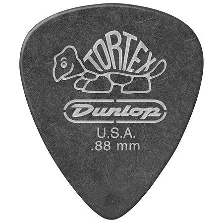 488P88 Tortex Pitch Black 0,88 mm Sachet de 12 Dunlop
