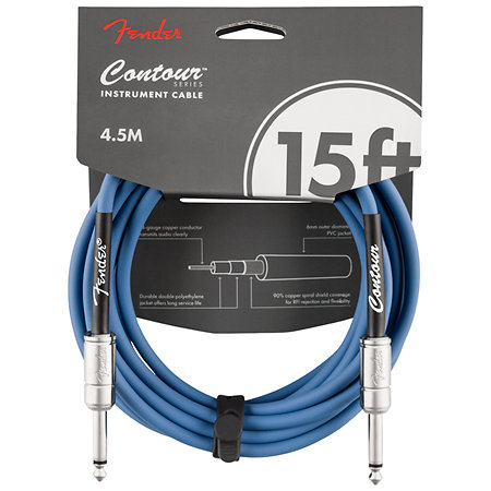 Fender Contour Series Instrument Cable, 4,5m, Lake Placid Blue