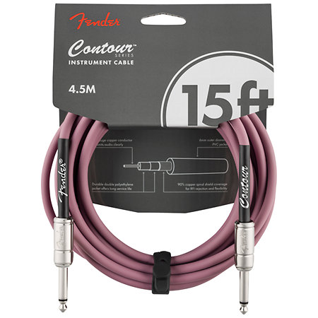 Fender Contour Series Instrument Cable, 4,5m, Burgundy Mist