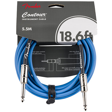 Fender Contour Series Instrument Cable, 5,5m, Lake Placid Blue