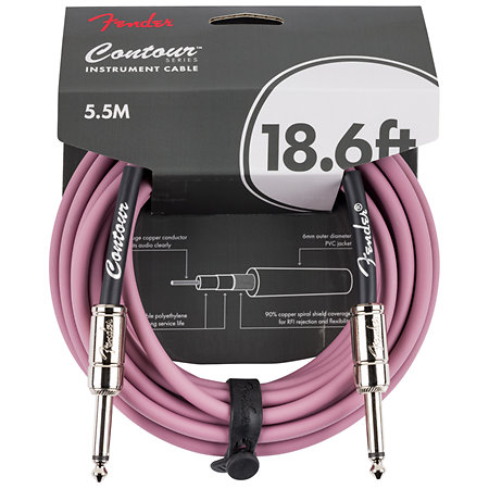 Fender Contour Series Instrument Cable, 5,5m, Burgundy Mist