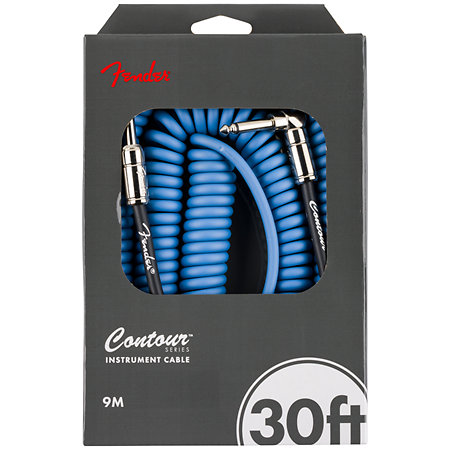 Contour Series Coiled Cable, 9m, Lake Placid Blue Fender