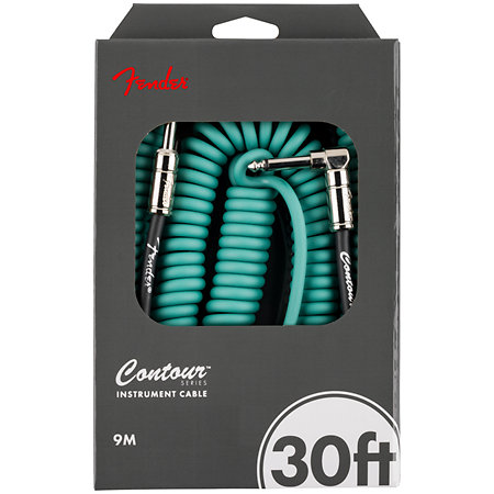 Contour Series Coiled Cable, 9m, Sherwood Green Fender