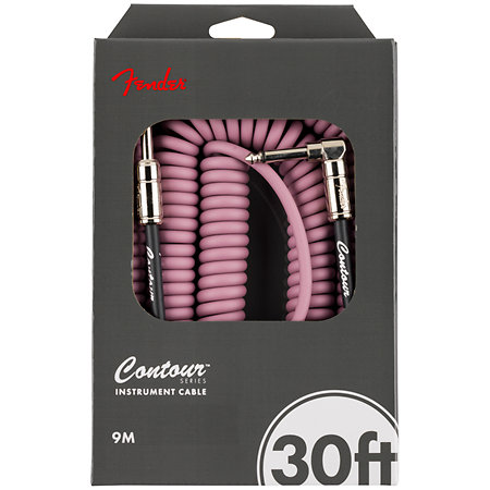 Contour Series Coiled Cable, 9m, Burgundy Mist Fender