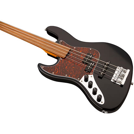MetroExpress Hybrid PJ Fretless Black Pearl Touche Palissandre Gaucher Sadowsky
