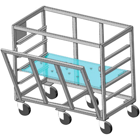 ASD CHAREML1000500 Chariot de transport pour 4 EML 1000 x 500 mm