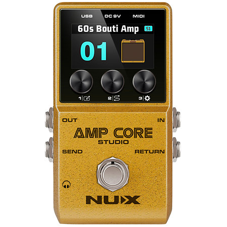 NUX NCA-1 AMP CORE STUDIO ギターエフェクター ゴールド NUX NCA-1 Amp Core Studio Amp Modeler IR - Electric Guitar