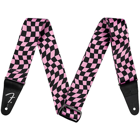 Wavy Checkerboard Poly Pink Fender