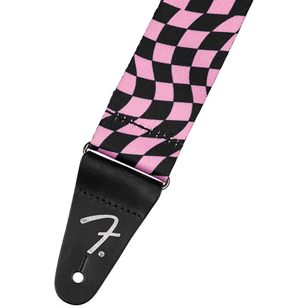 Wavy Checkerboard Poly Pink Fender