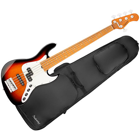Sadowsky MetroExpress Hybrid PJ Tobacco Burst 5 Cordes Touche Érable