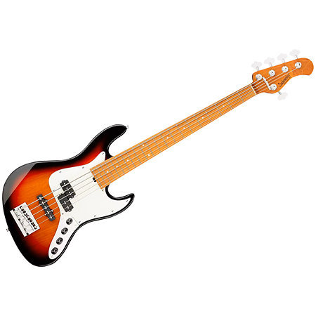 MetroExpress Hybrid PJ Tobacco Burst 5 Cordes Touche Érable Sadowsky