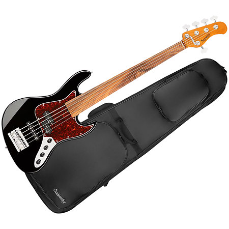 MetroExpress Hybrid PJ Fretless Black Pearl 5 Cordes Touche Palissandre Sadowsky
