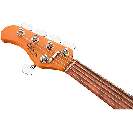 Sadowsky MetroExpress Hybrid PJ Fretless Black Pearl 5 Cordes Touche Palissandre Gaucher