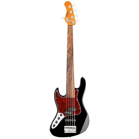 MetroExpress Hybrid PJ Fretless Black Pearl 5 Cordes Touche Palissandre Gaucher Sadowsky