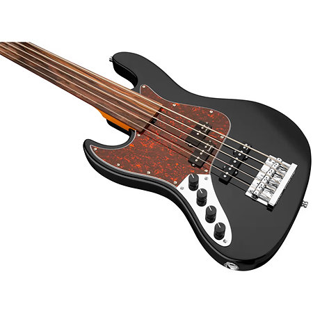 MetroExpress Hybrid PJ Fretless Black Pearl 5 Cordes Touche Palissandre Gaucher Sadowsky