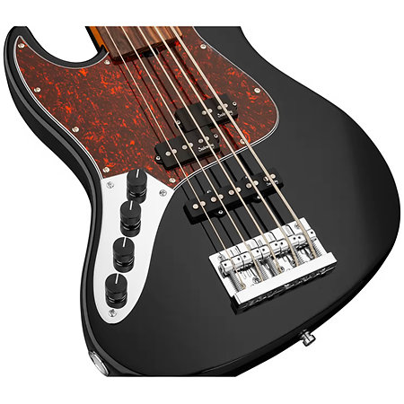 MetroExpress Hybrid PJ Fretless Black Pearl 5 Cordes Touche Palissandre Gaucher Sadowsky